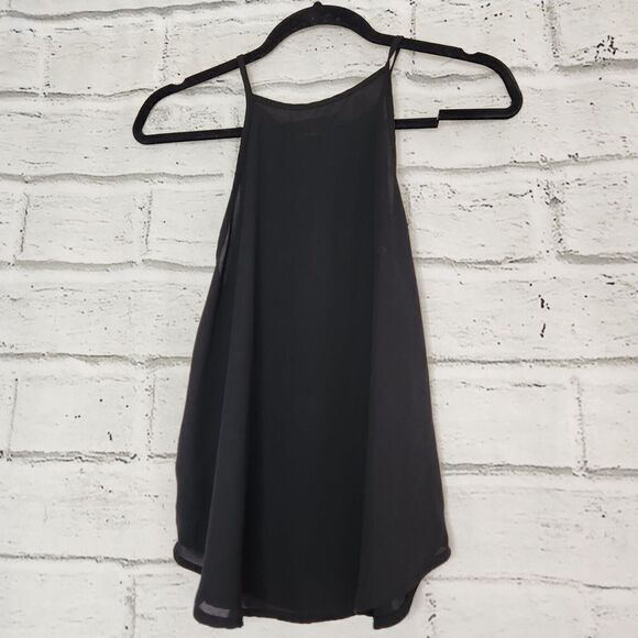 Abercrombie & Fitch High Neck Solid Black Fit And Flare Tank Top Womens Small - Picture 4 of 11